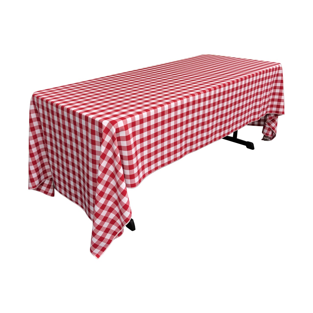 Polyester Gingham Checkered 60 By 144-inch Rectangular Tablecloth
